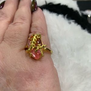 🌞New Pink Ice Dragonfly Ring